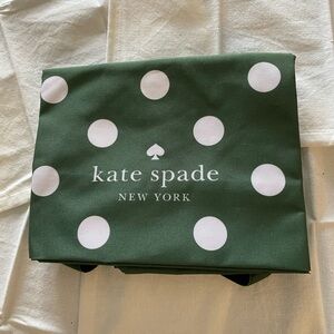 Kate Spade Green Polka Dot Logo Reusable Bag with handles